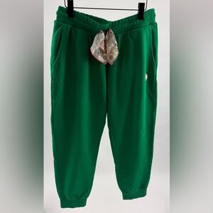 Casablanca Scarf Sweatpants in Green with Embroidered Logo